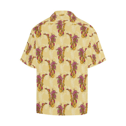 Saxophone Pattern Print Design Hawaiian Shirt