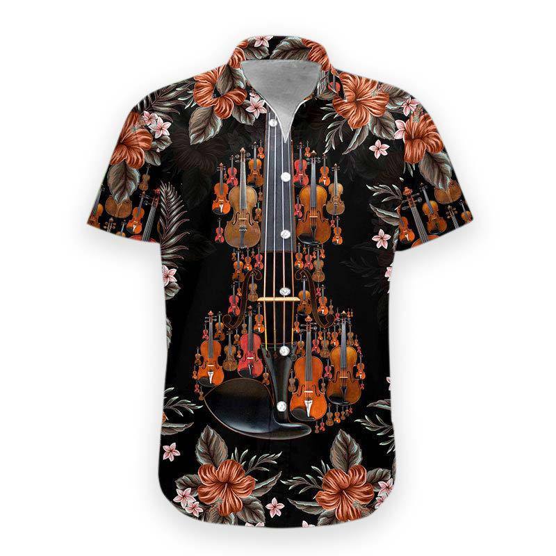  3D Violin Hawaii Shirt