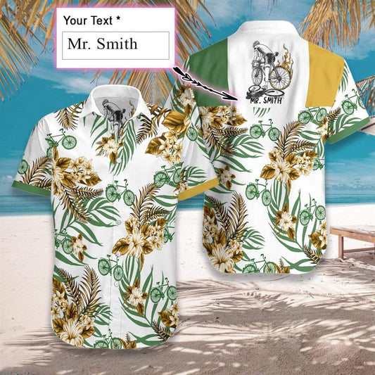 Custom Name Cyclist Unisex Hawaiian Aloha Shirts