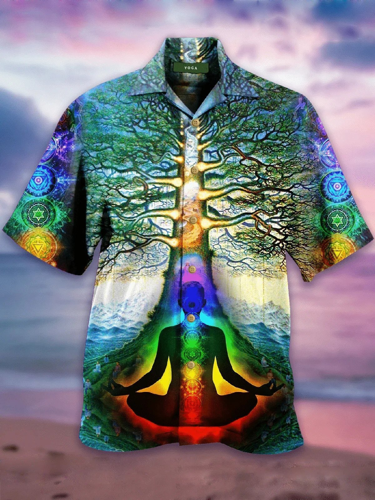 Yoga Leaves 3D All Over Printed Hawaiian Shirt | Unique Beach