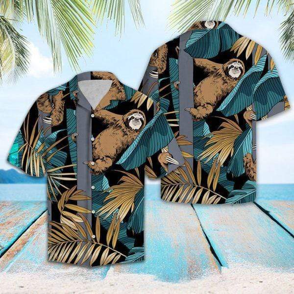 Cute Funny Sloth Tropical Hawaii Shirts Unique Beach Shirt Hawaiian