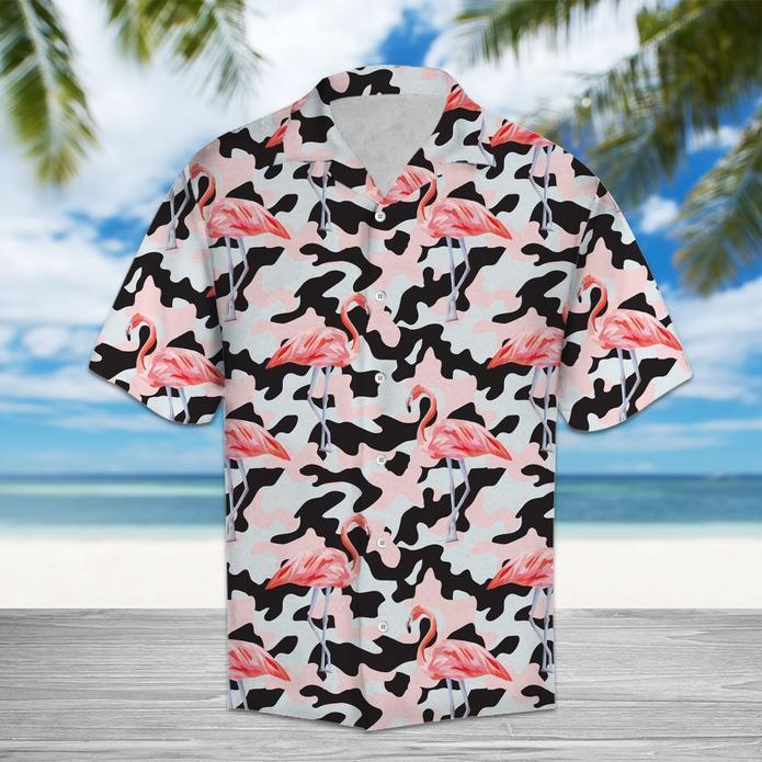 Amazing Camo Flamingo Hawaiian Shirt | Unisex | Adult | HW5063