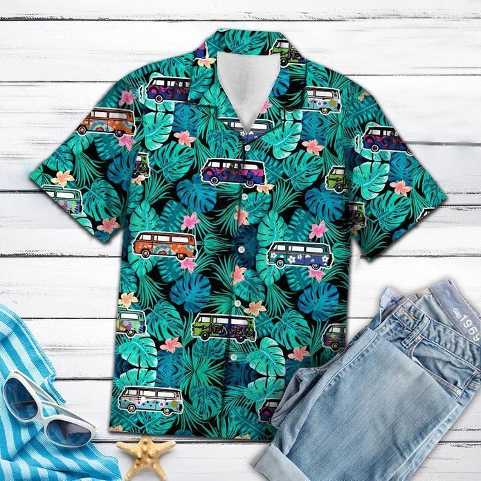 Caravan Camping Tropical Hawaiian Shirt