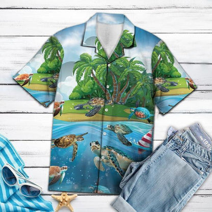 Happy Turtle Hawaiian Shirt | For Men & Women | Adult | HW5532