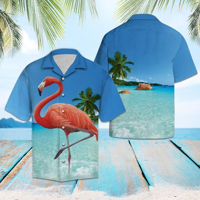 Flamingo At The Beach Hawaiian Shirt | For Men & Women | Adult | HW5504