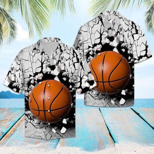 Basketball Broken Wall Hawaiian Shirt | For Men & Women | Adult | HW5422