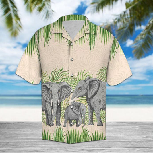 Elephant Family Hawaiian Shirt | For Men & Women | Adult | HW5507