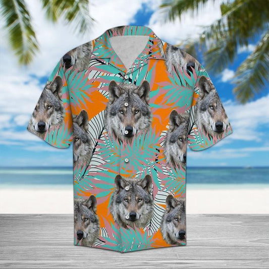 Wolf Tropical Hawaiian Shirt | For Men & Women | Adult | HW5580