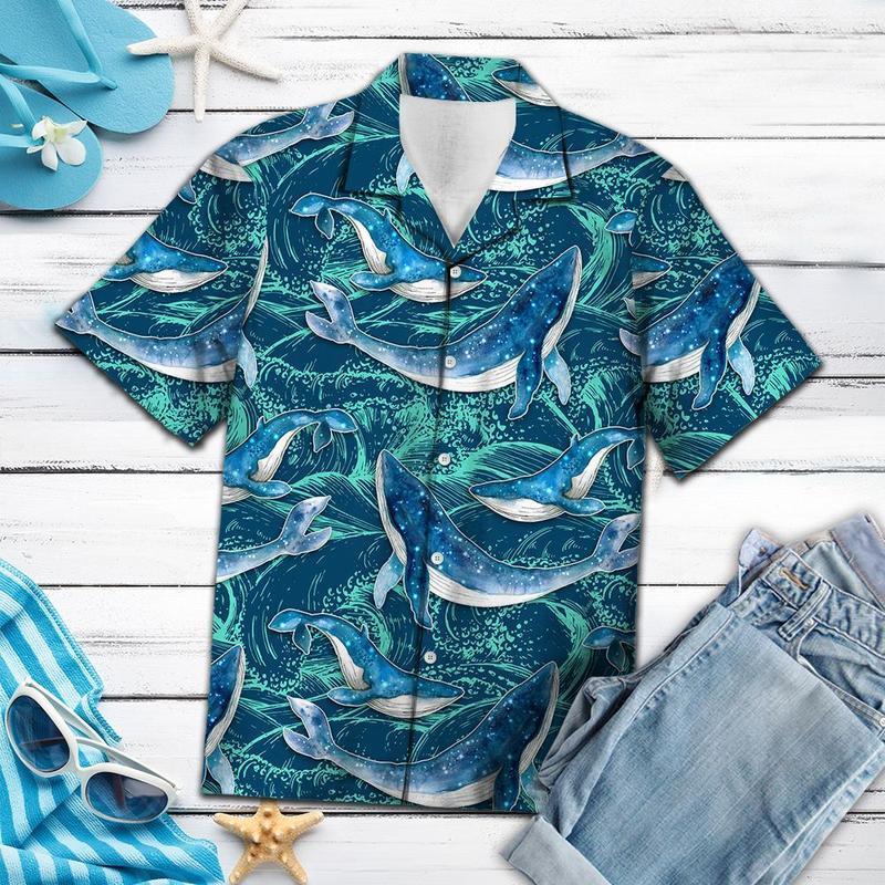 Whale Waves Hawaiian Shirt | For Men & Women | Adult | HW6095