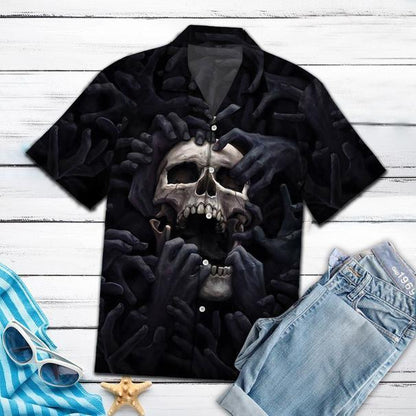 Amazing Skeleton Skull Tropical Hawaiian Shirt 131