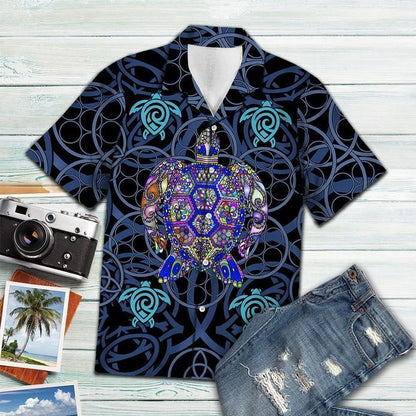 Turtle Blue Mandala Vikings Tropical Hawaiian Shirt 131