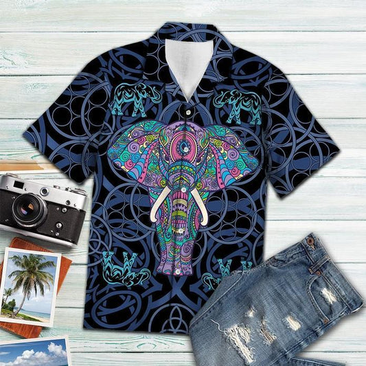 Elephant Blue Mandala Vikings Tropical Hawaiian Shirt 131