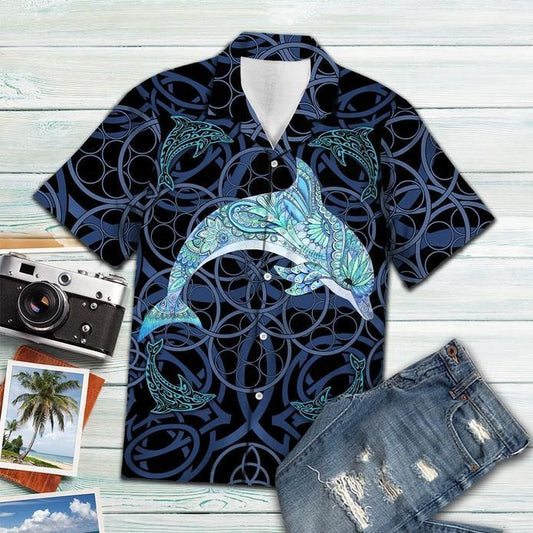 Dolphin Blue Mandala Vikings Tropical Hawaiian Shirt 131