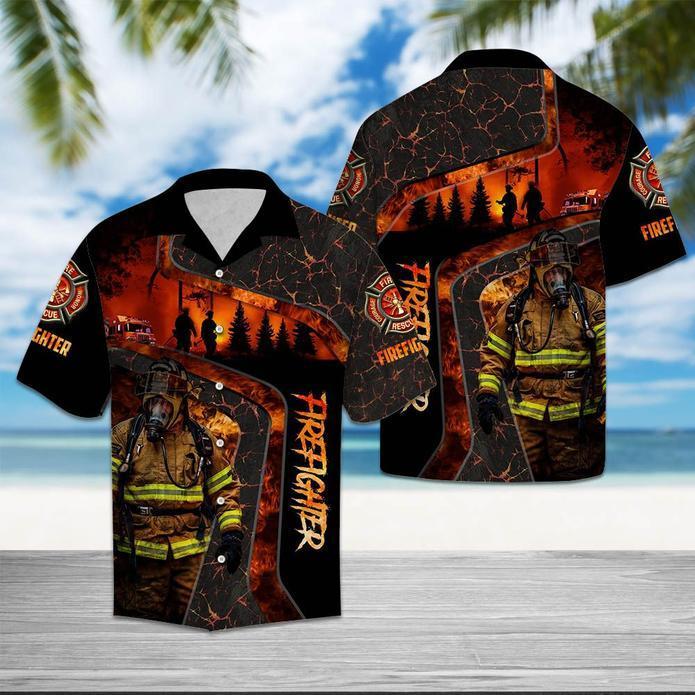 Firefighter Life Hawaiian Shirt | For Men & Women | Adult | HW5887