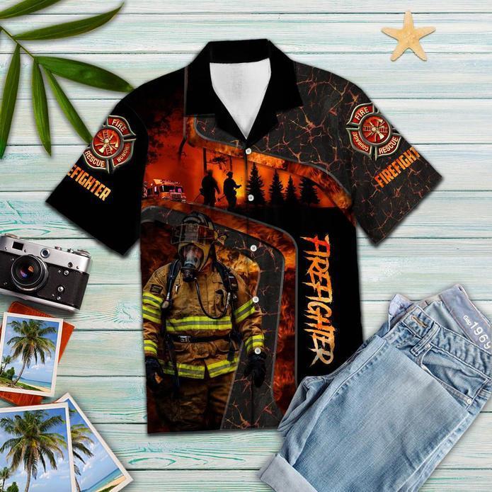 Firefighter Life Hawaiian Shirt | For Men & Women | Adult | HW5887