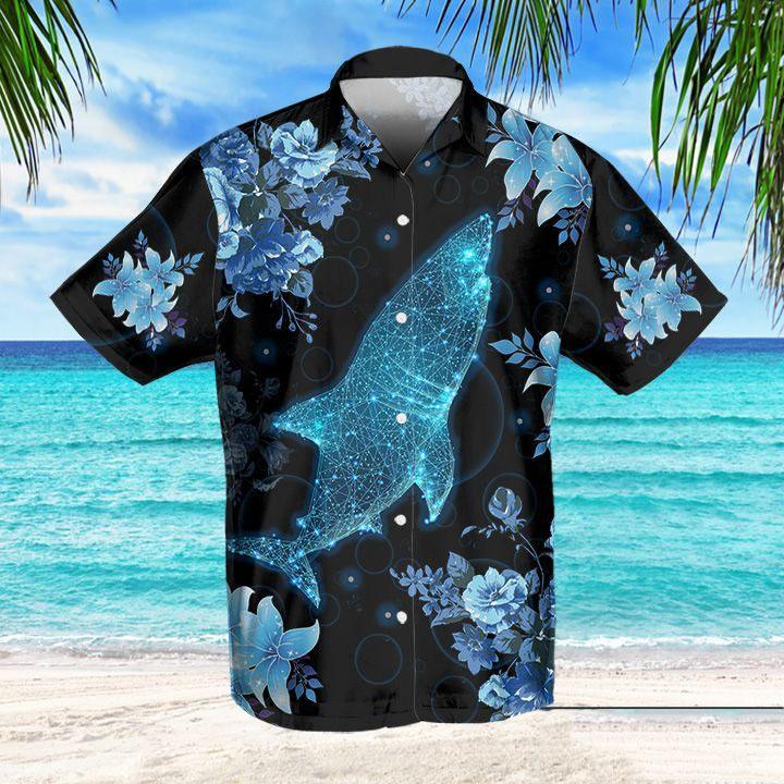 Blue Shark Hawaiian Shirt