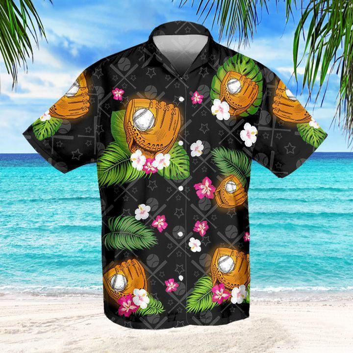 Baseball Tropical Hawaiian Shirt