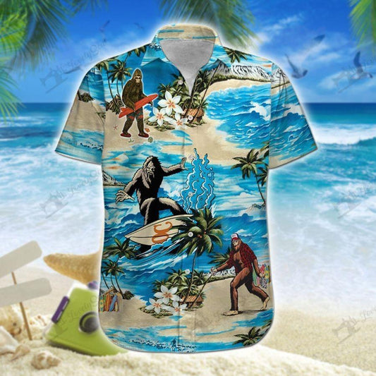 Camping-Bigfoot Hawaiian Shirt Men-Women