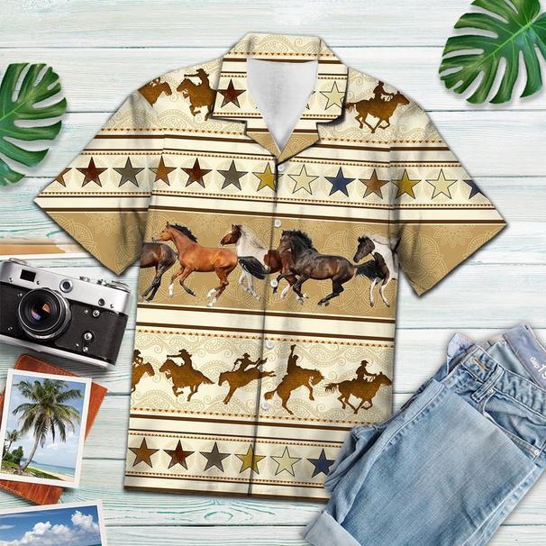 Horse Herd Hawaiian Shirt | For Men & Women | Adult | HW3110