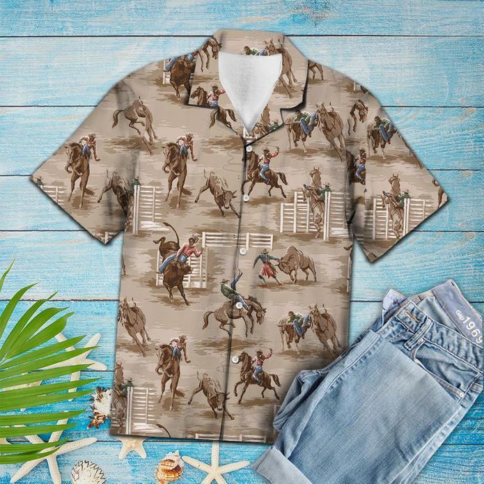 Vintage Cowboy Hawaiian Shirt | For Men & Women | Adult | HW5536