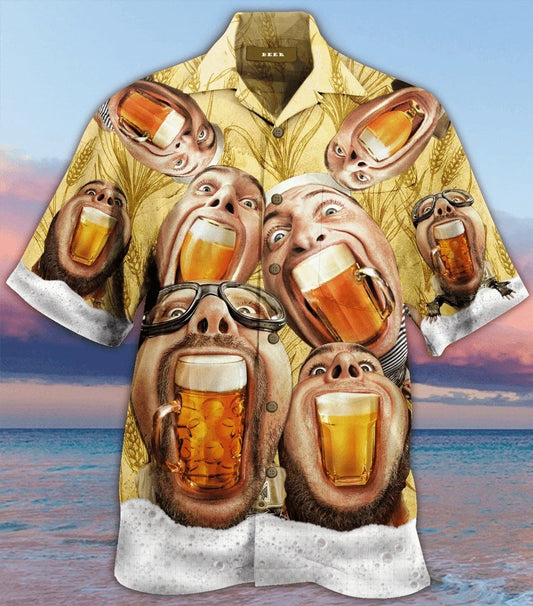 Wish You Were Beer Hawaiian Aloha Shirts 