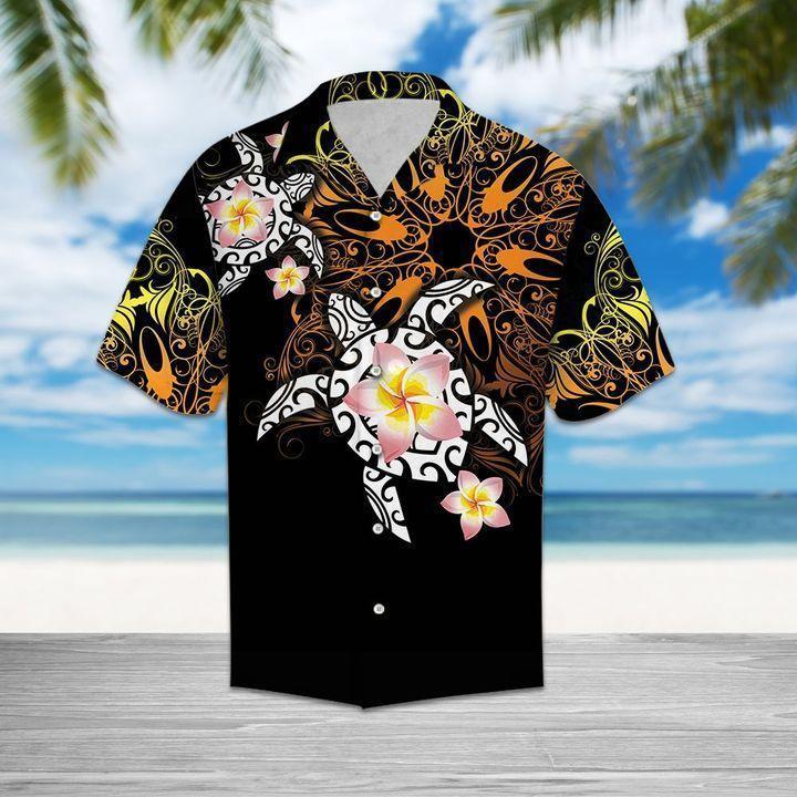 Turtle Floral Hawaiian Shirt