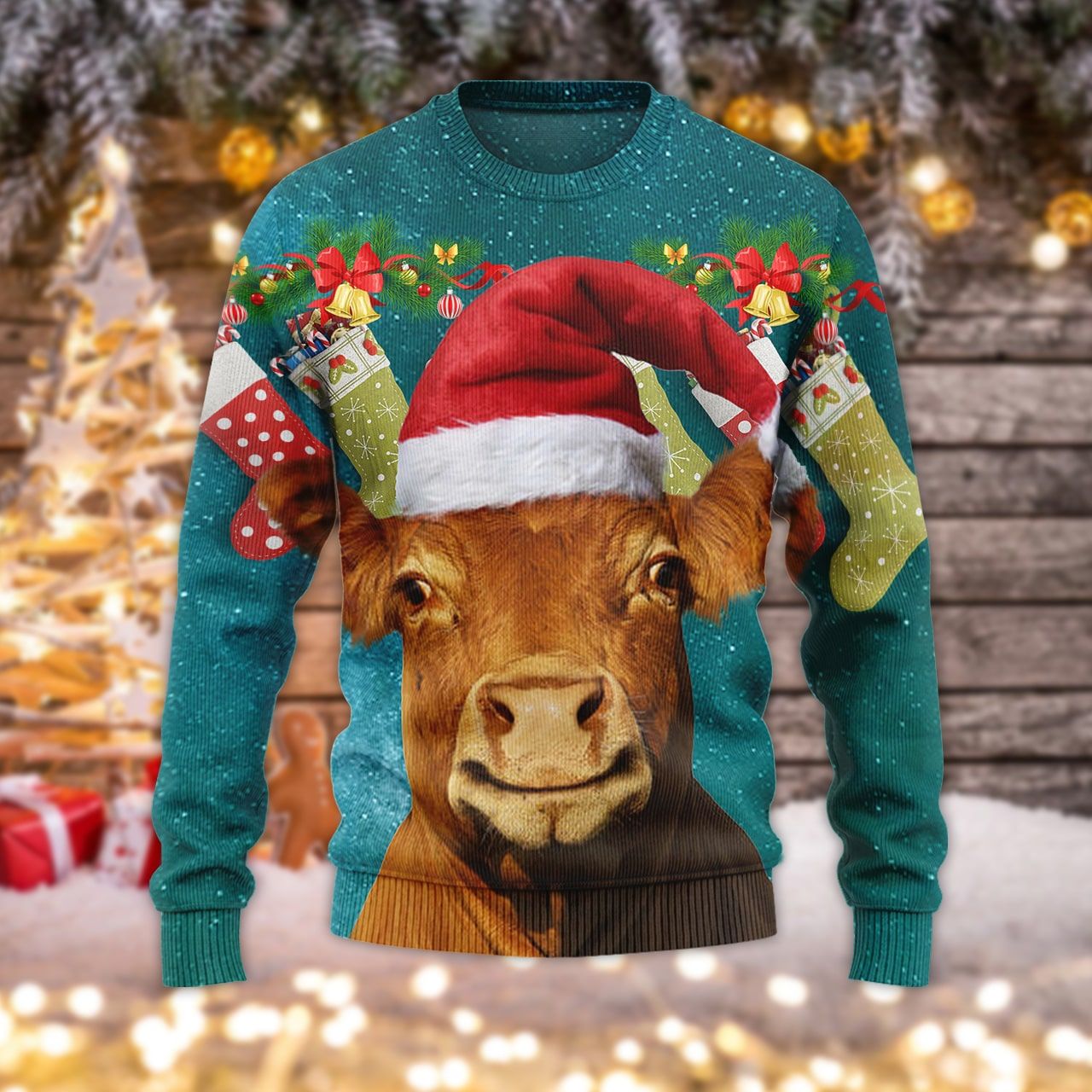 Christmas Cow Ugly Christmas Sweater 