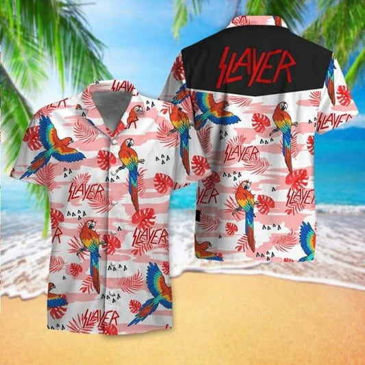 Slayer Thrash Metal Fan Summer Vibe Style Parrot For Fan 3D Printed Hawaii Shirt 3D T Shirt Hoodie Sweater