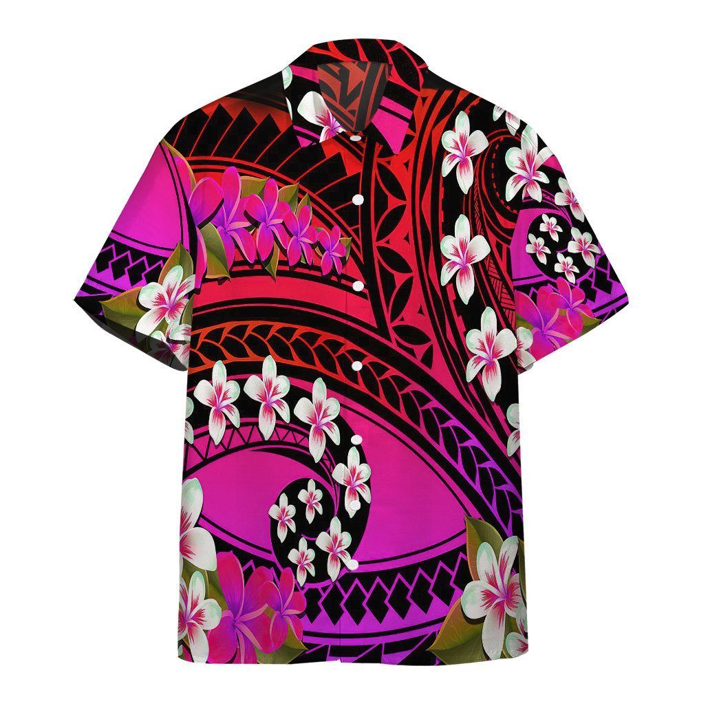  3D Plumeria Polynesian Purple Hawaii Shirt