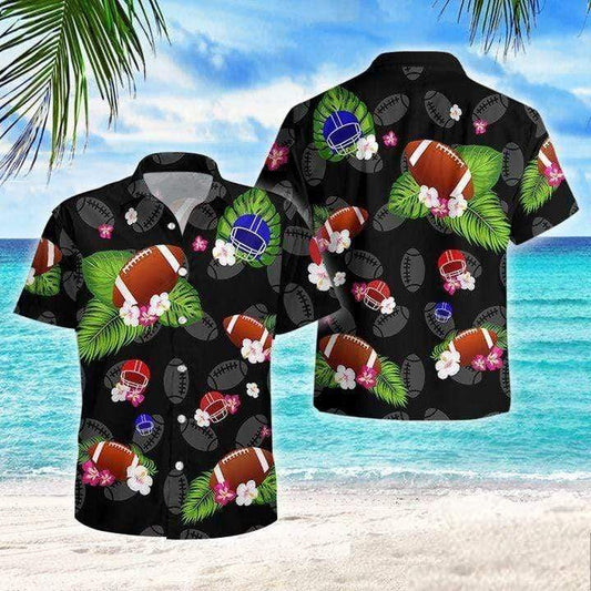 Colorful Football Summer Vibe Tropical Hawaiian Aloha Shirts