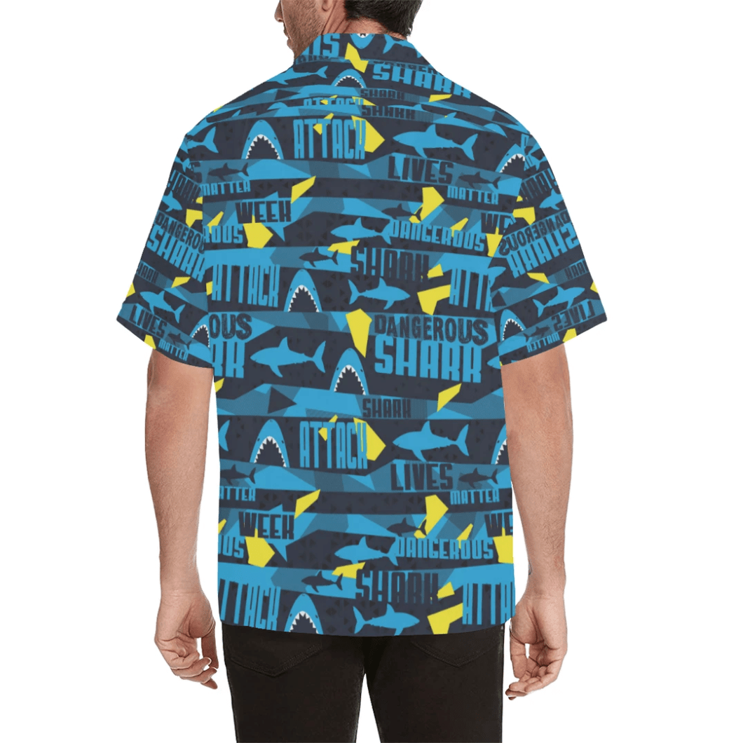 Funny Shark Summer Vibe Tropical Hawaiian Aloha Shirts