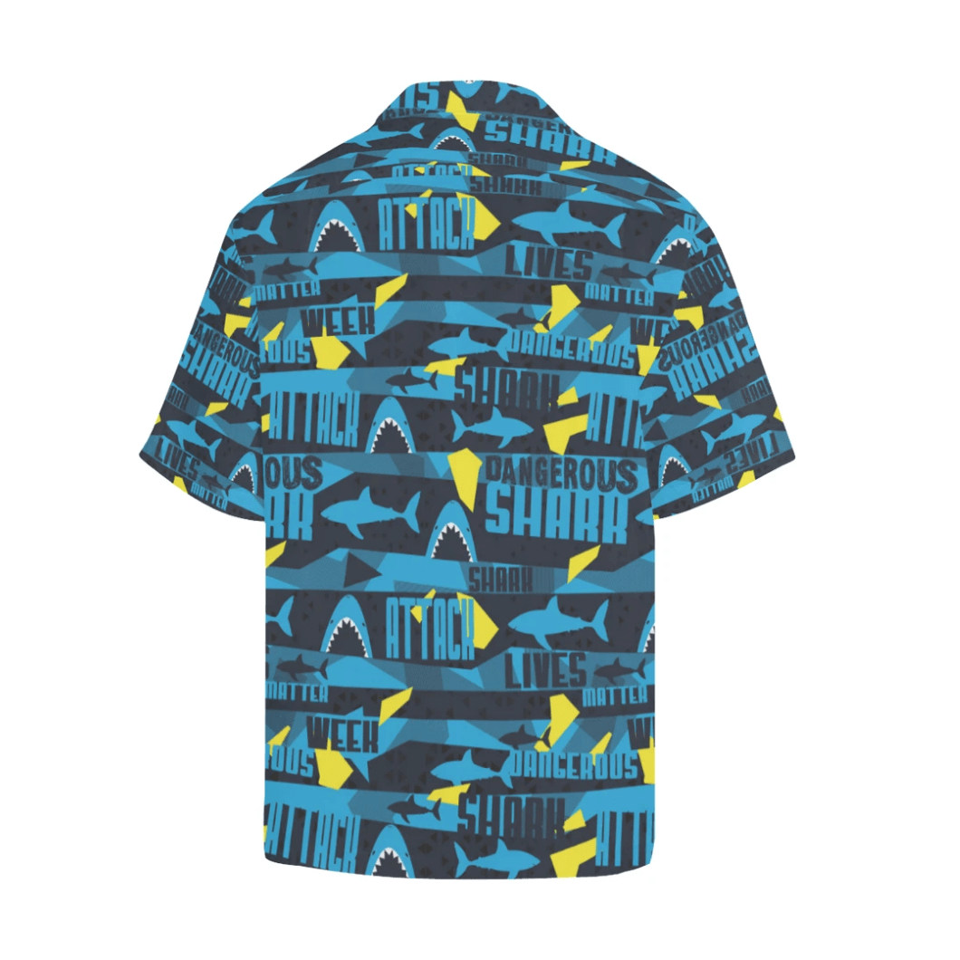 Funny Shark Summer Vibe Tropical Hawaiian Aloha Shirts