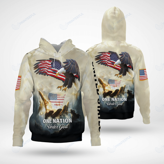 One Nation Under God Christian - Christ - Jesus - God 3D All Over Print Unisex Hoodie US Size