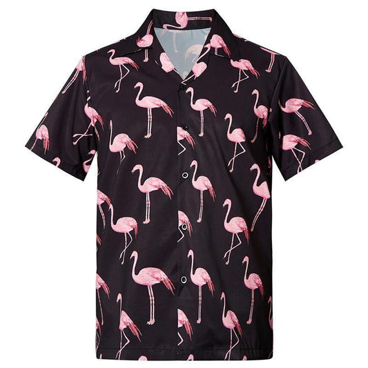 Buy MenS Hawaiian Shirts Flamingo Printed