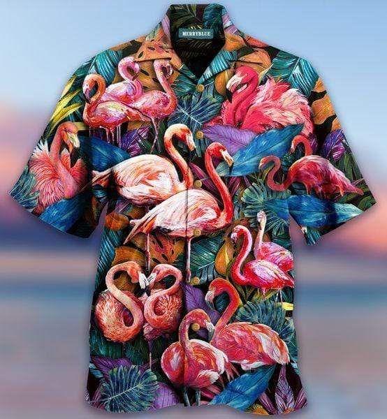 Beach Shirt Beautiful Flamingo Tropical Unisex Hawaiian Shirts