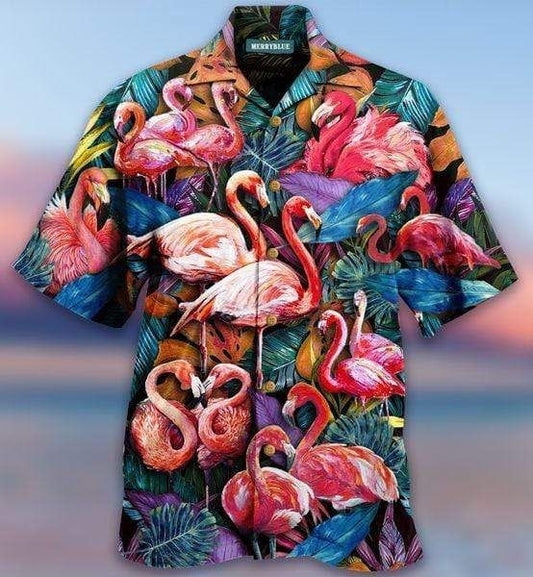 Beach Shirt Beautiful Flamingo Tropical Unisex Hawaiian Shirts