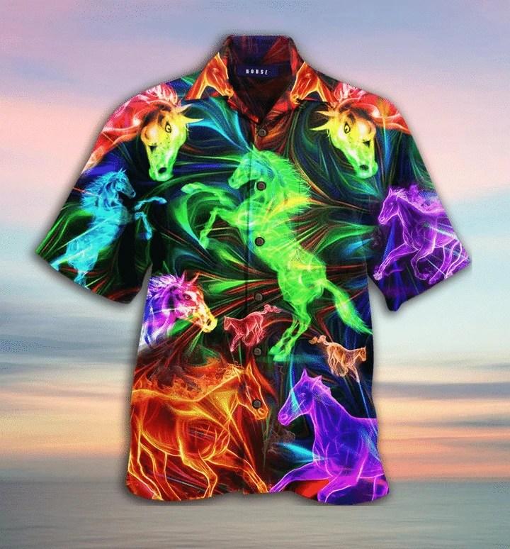 Beach Shirt Get Now Amazing Horse Colorful Hawaiian Aloha Shirts