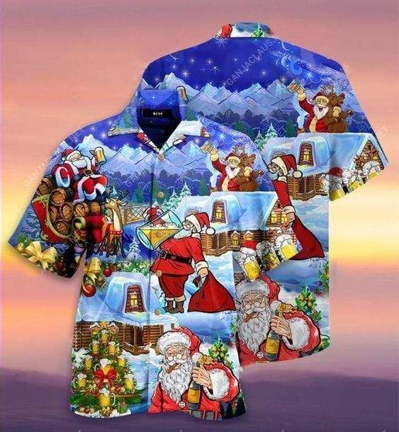 Beach Shirt Check Out This Awesome Hawaiian Shirts Beery Christmas Santa Claus