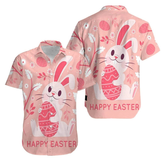 Beach Shirt Bunny Pink Happy Easter Day Hawaiian Shirts