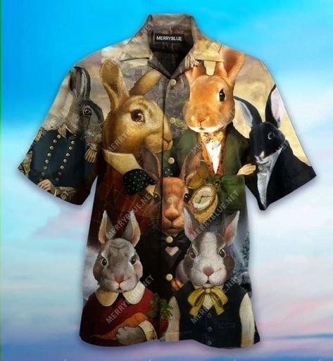 Beach Shirt Hawaiian Aloha Shirts Happy Easter Down The Rabbit Hole