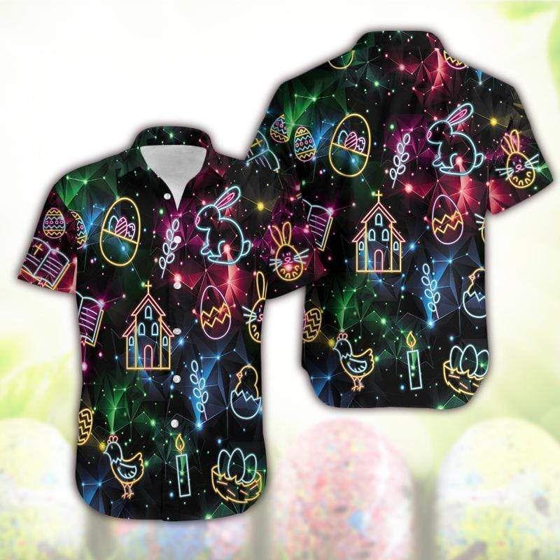 Beach Shirt Shop From 1000 Unique Hawaiian Aloha Shirts Happ Easter Day Neon Light Bunny 