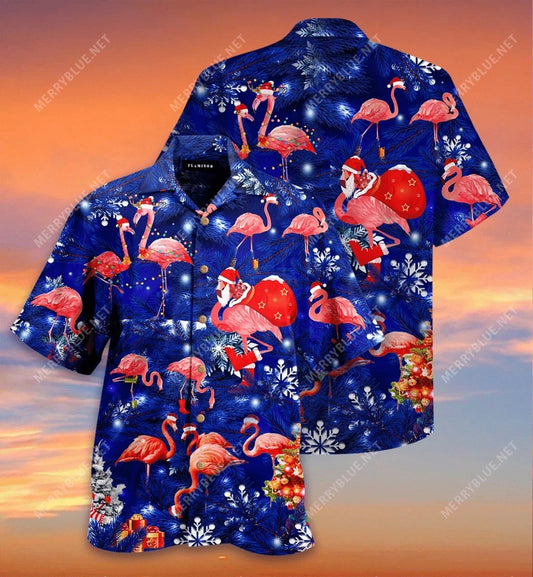 Beach Shirt Buy Flamingo Christmas Blue Sky Hawaiian Aloha Shirts H