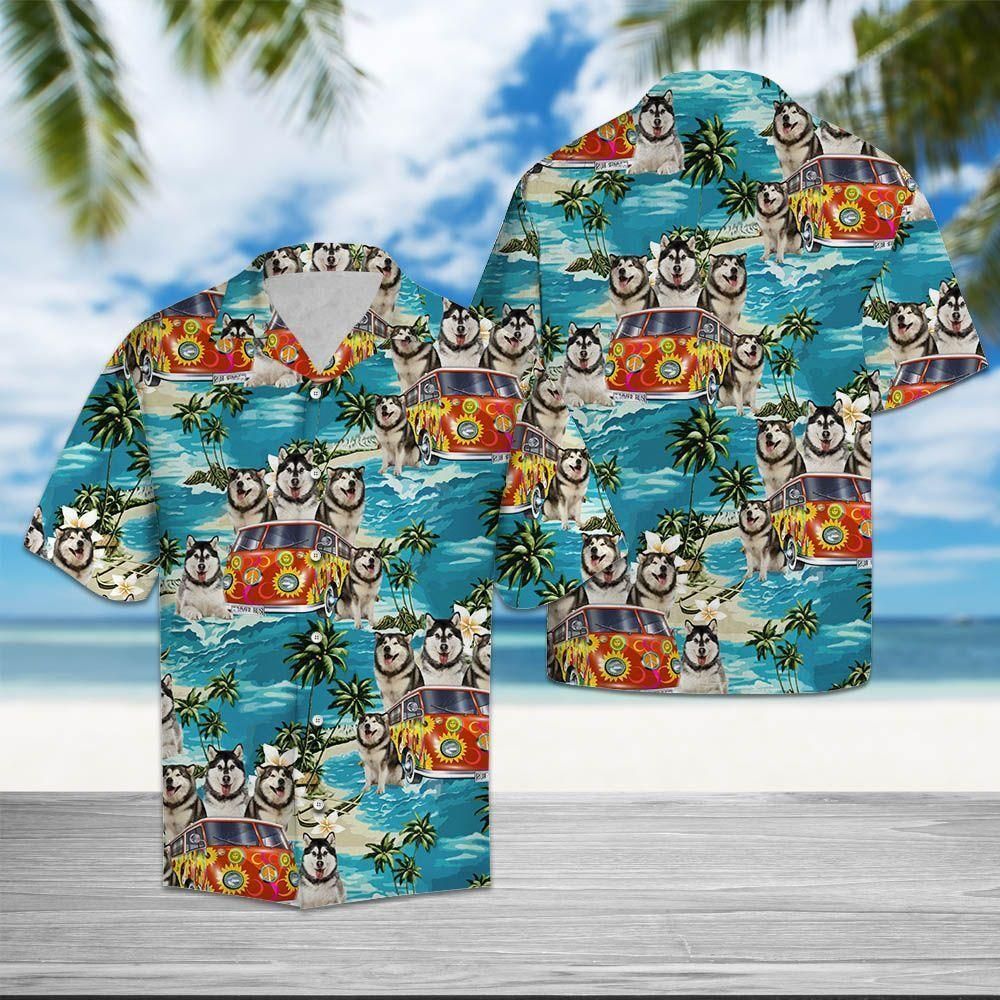 Beach Shirt Cover Your Body With Amazing Husky Dog Funny Summer Vibe Tropical Hawaiian Aloha Shirts