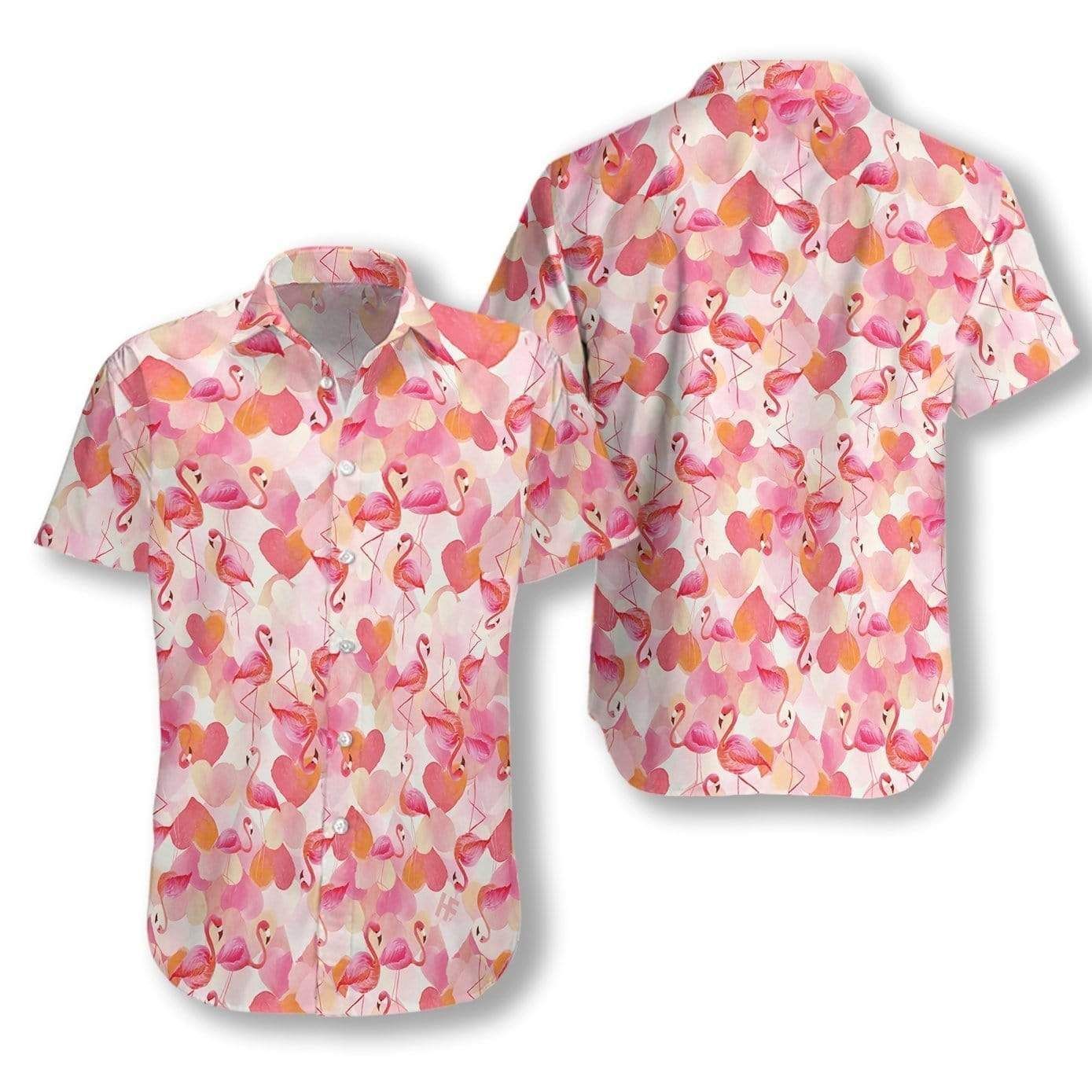 Beach Shirt Shop Pink Flamingo Hawaiian Aloha Shirts