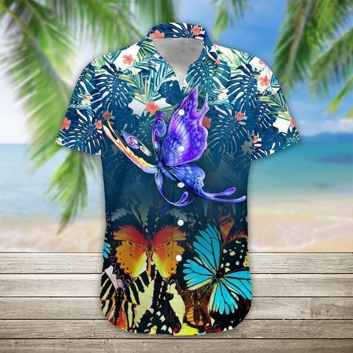 Beach Shirt High Quality Butterfly Hawaiian