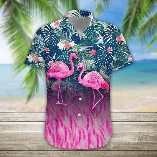 Beach Shirt Get Now Flamingo Hawaiian