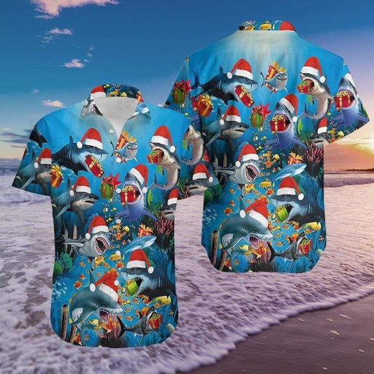 Beach Shirt Shop Hawaiian Aloha Shirts A Great White Christmas Shark