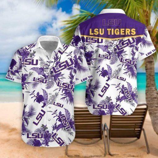 Beach Shirt Lsu Tigers Football Hawaiian