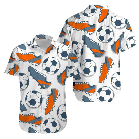 Beach Shirt Soccer Football Icon Hawaiian Aloha Shirts V