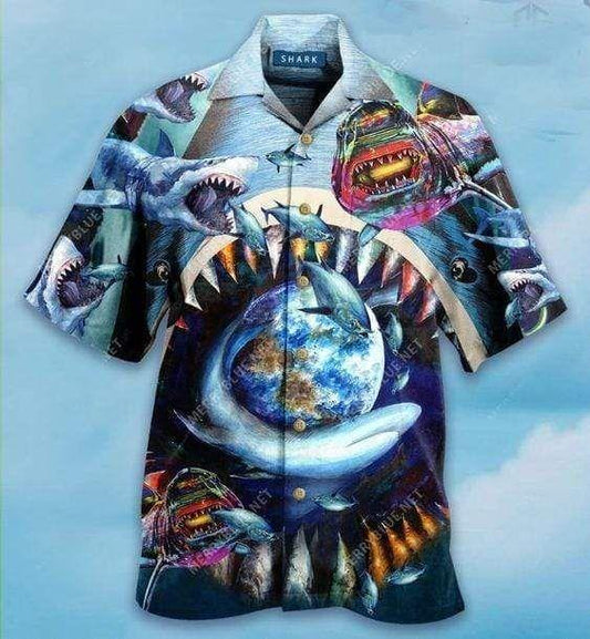 Beach Shirt Order Hawaiian Aloha Shirts Shark And Earth